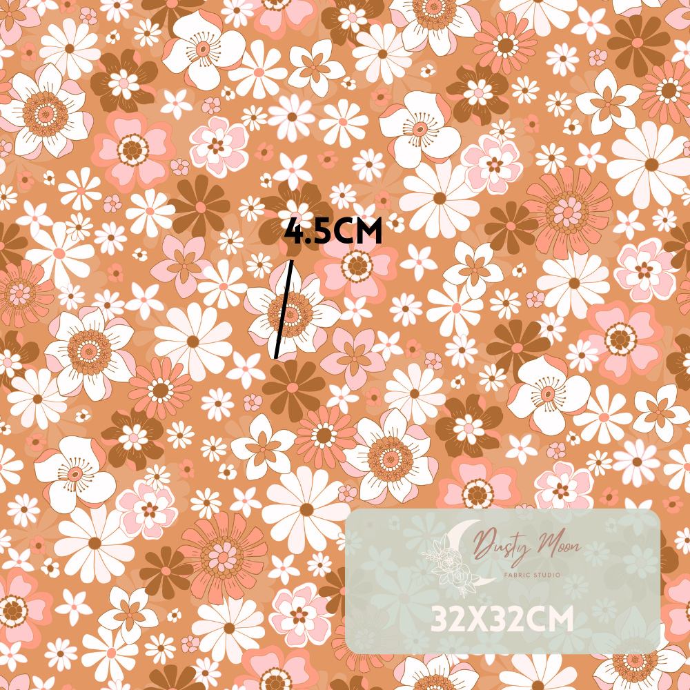Retro Blooms Brown | Pre Order 18th Feb - 24th Feb