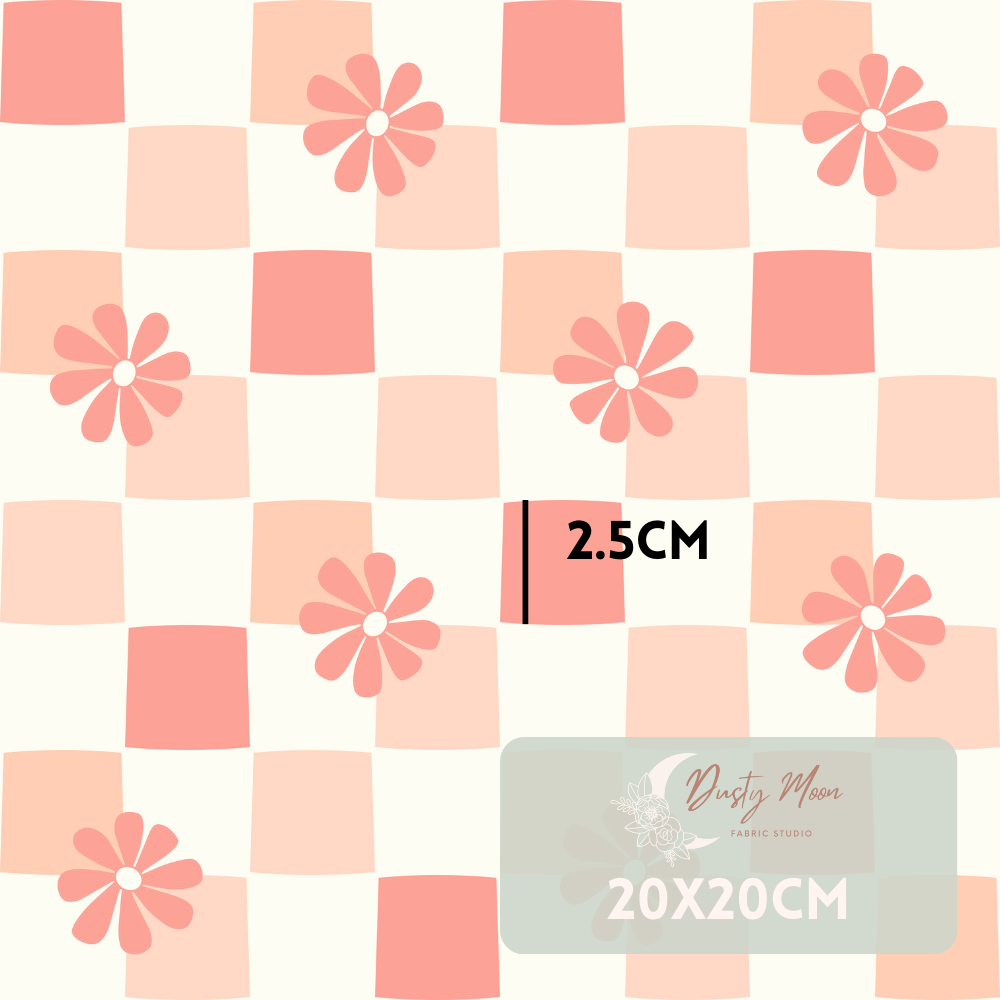 Daisy Check Peach | Pre Order 6th - 13th May