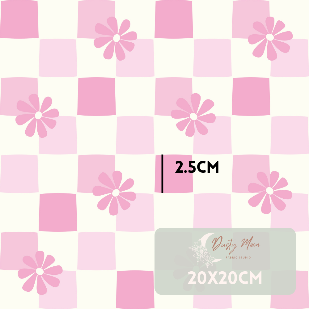 Daisy Check Pink | Pre Order 19th - 25th June