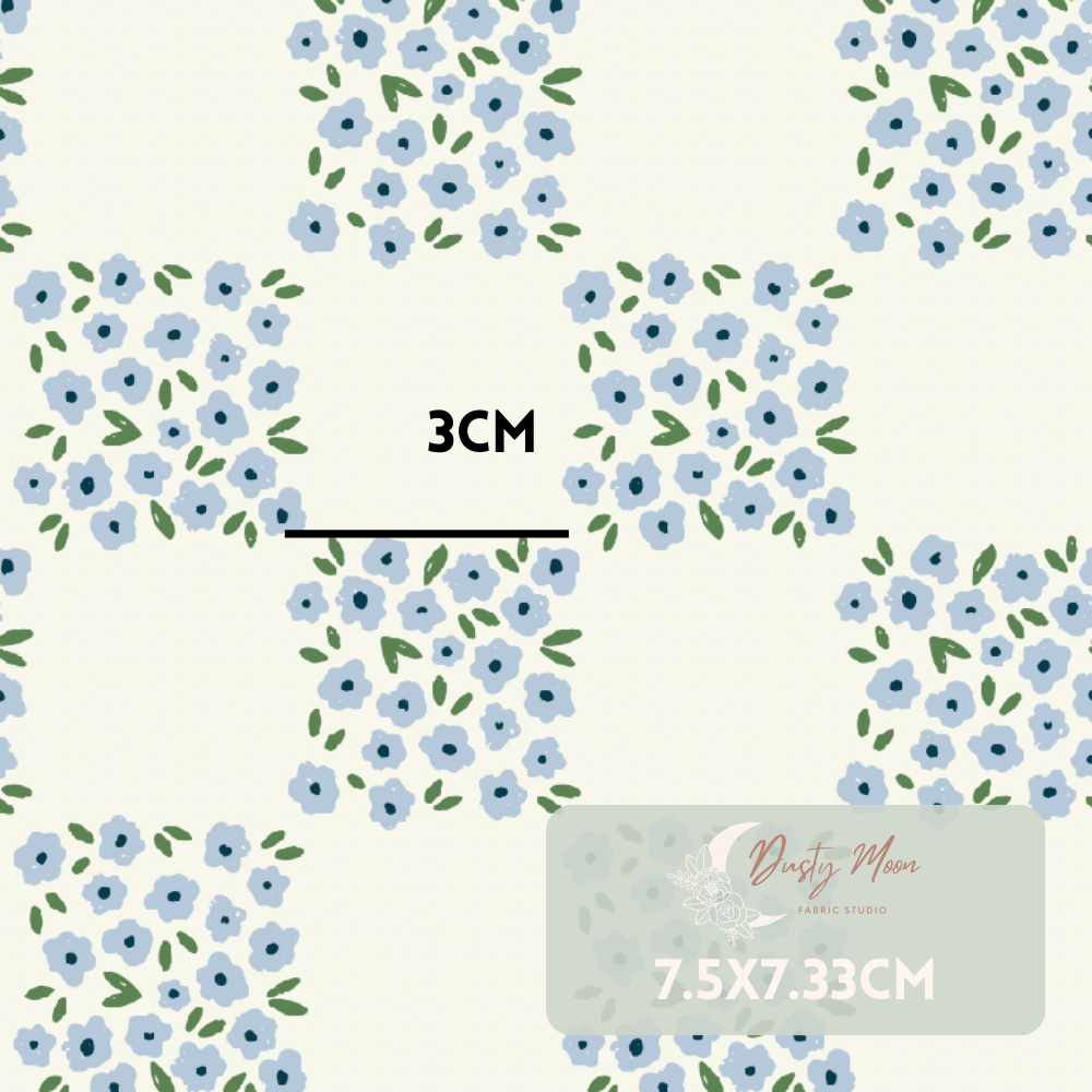 Floral Checkers Blue | Pre Order 19th - 25th June