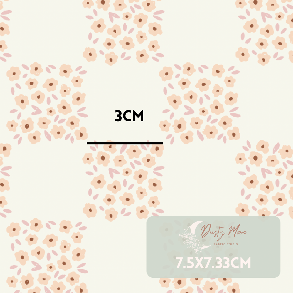 Floral Checkers Peach | Pre Order 6th - 13th May