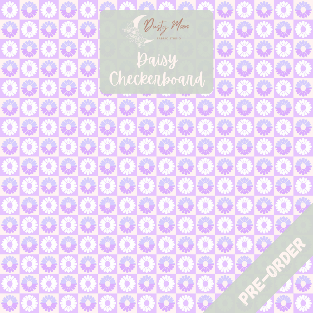 Daisy Checkerboard Purple | Pre Order 19th - 25th June