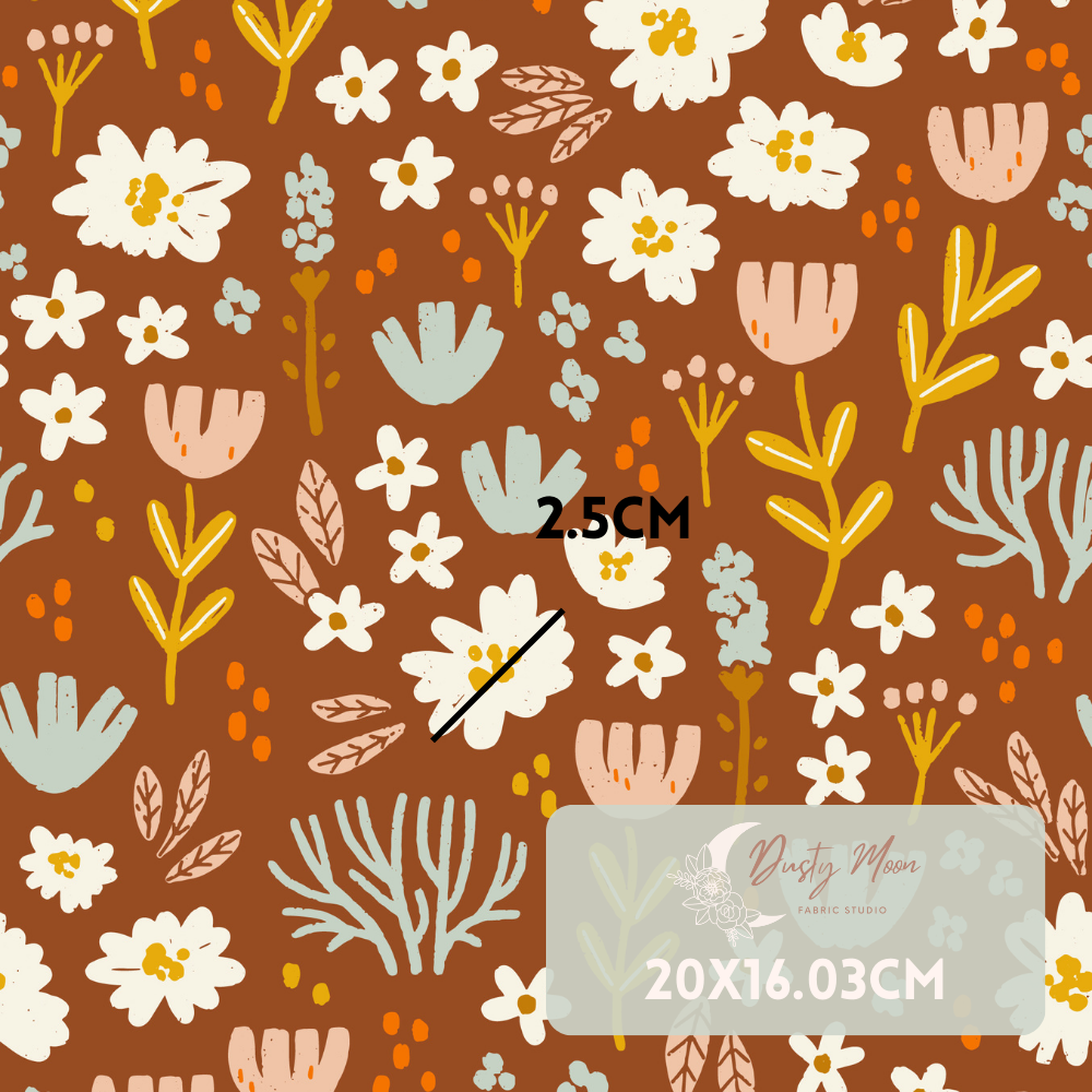 Flower Fields Brown | Pre Order 6th - 13th May