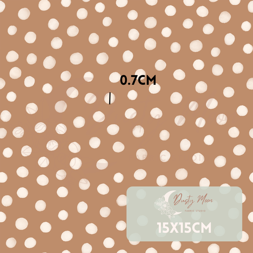Primrose Rust Polka Dots Cotton Woven | Retail