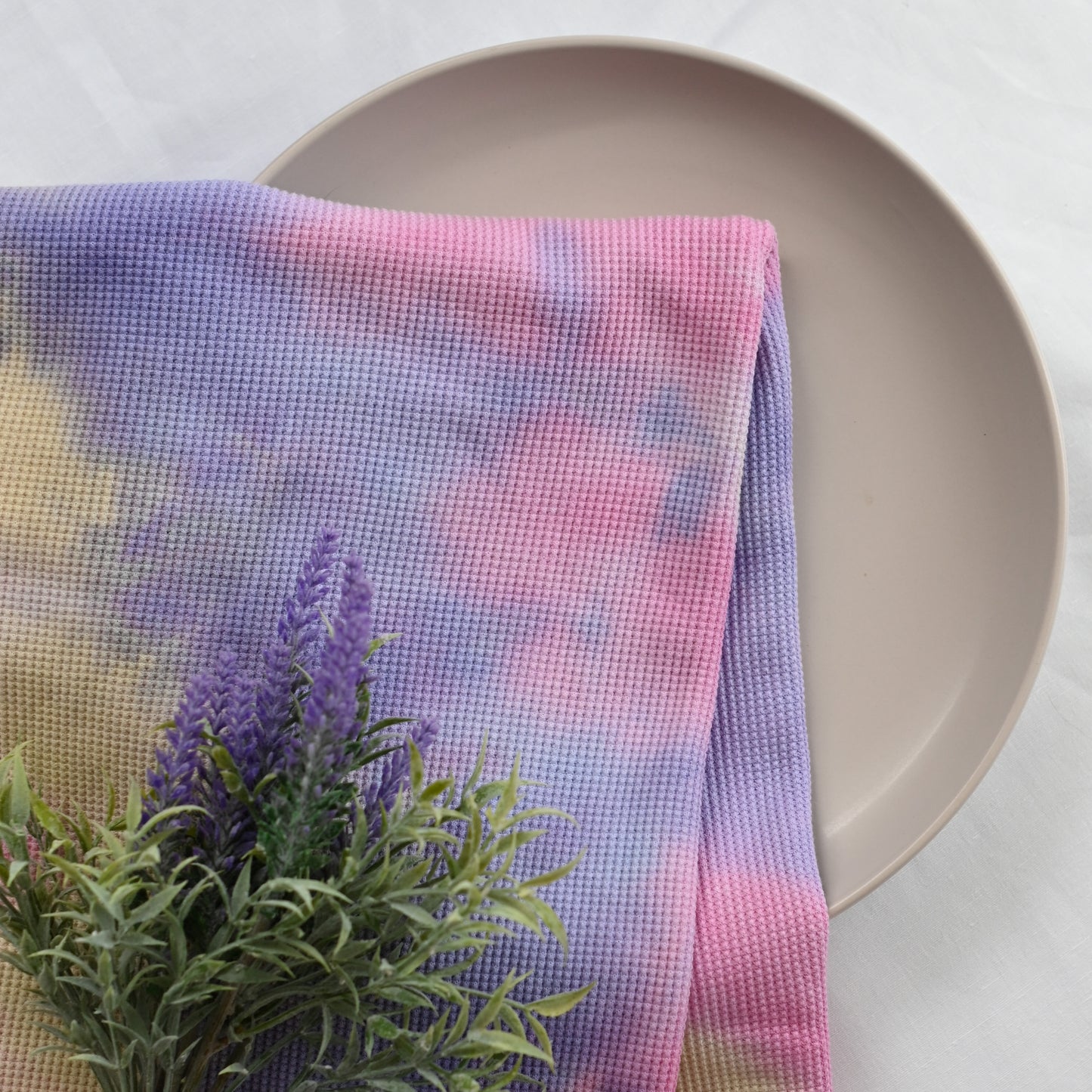 Tie Dye Waffle Knit | Rainbow