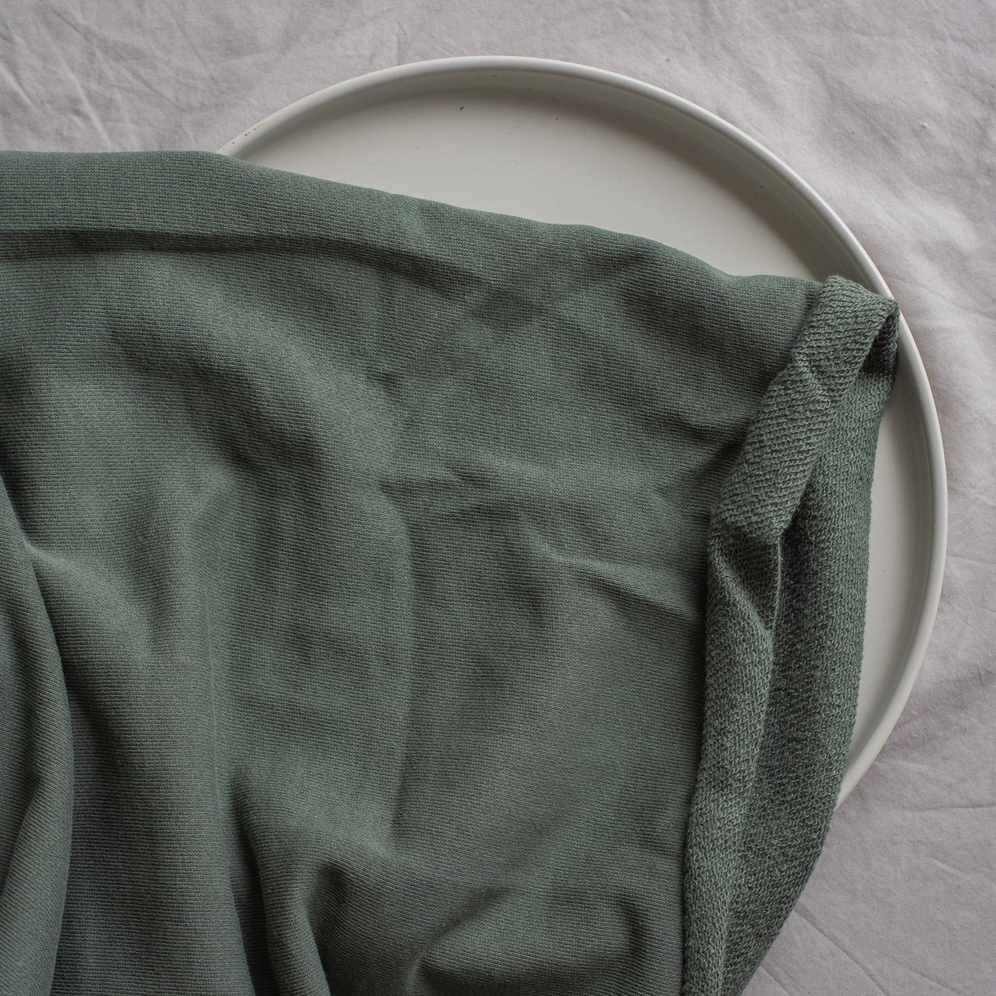 French Terry 100% Cotton Knit | Hunter