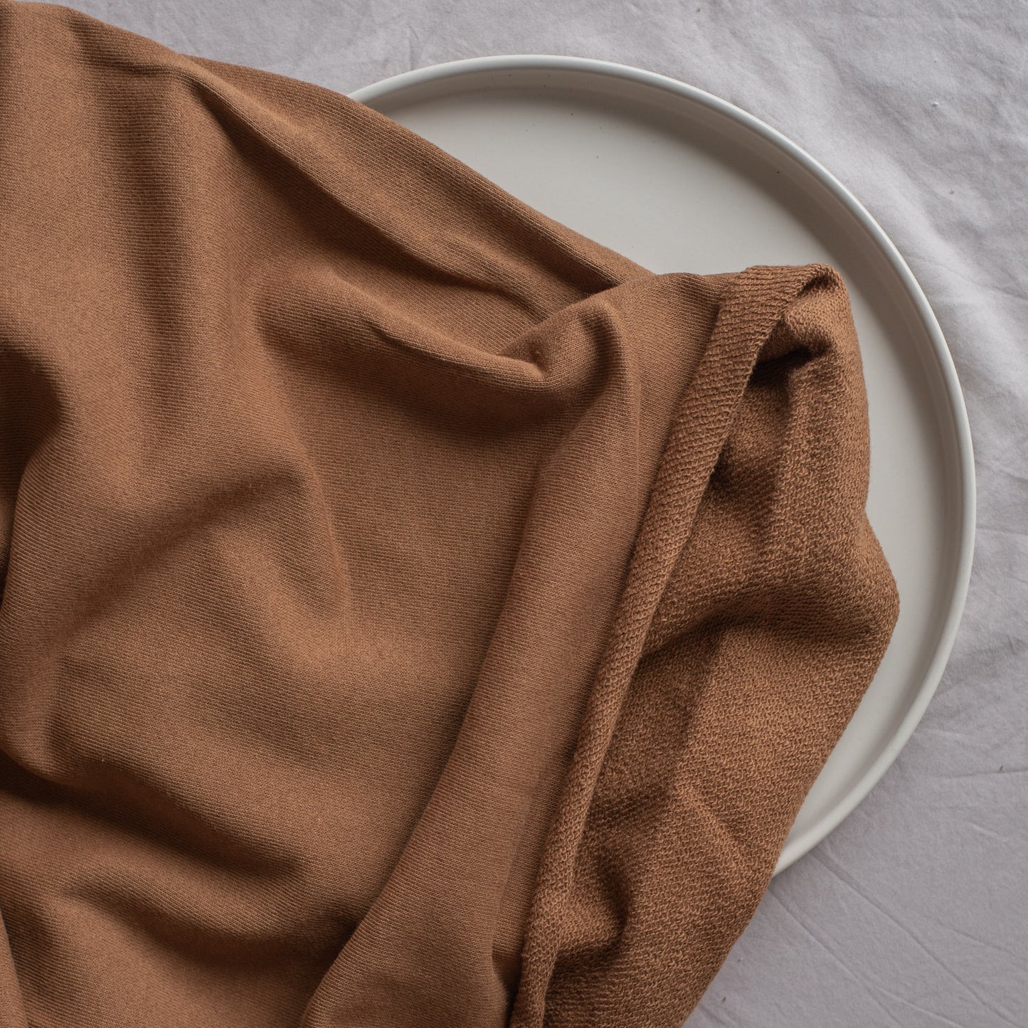 French Terry 100% Cotton Knit | Walnut