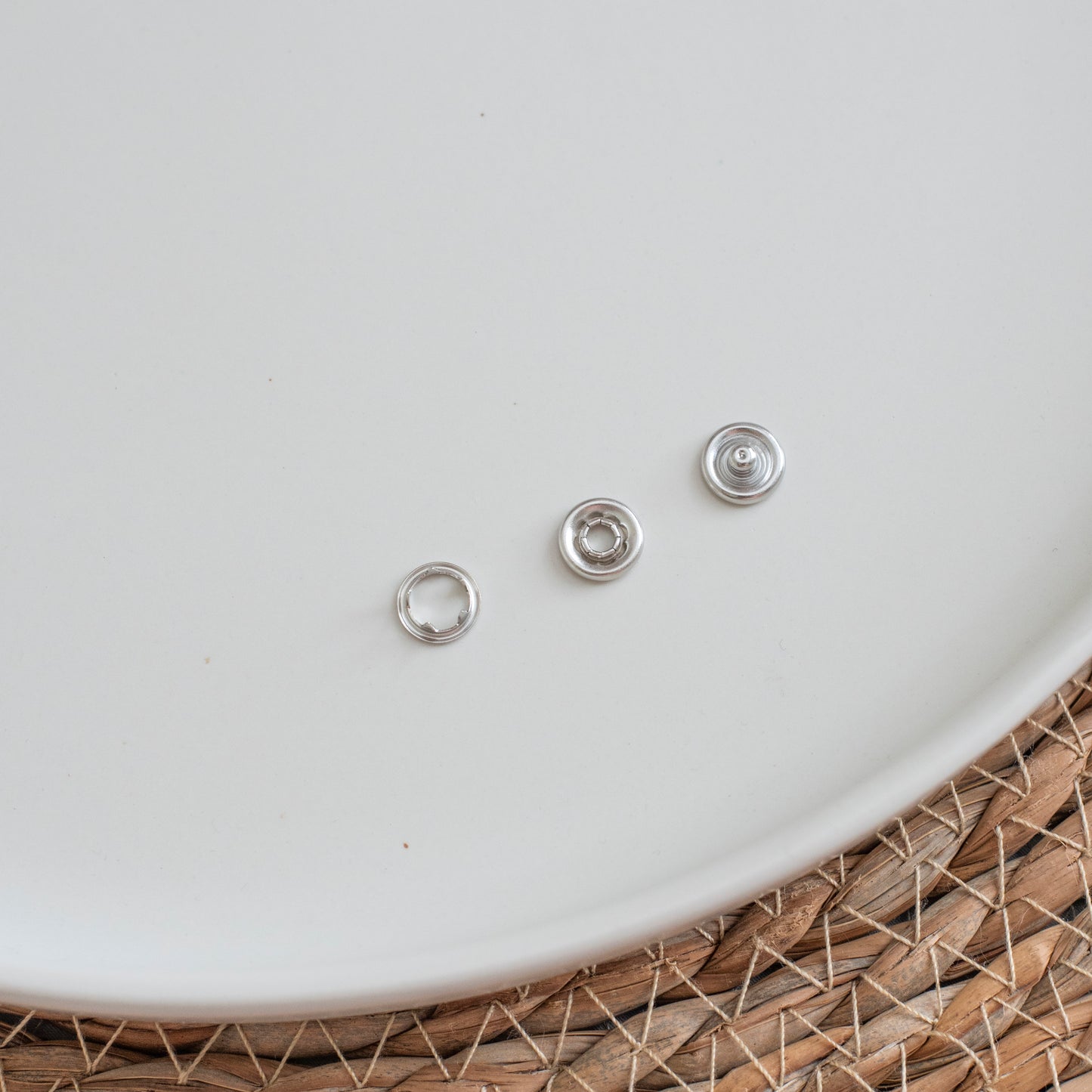 Metal Prong Ring Snaps | Silver