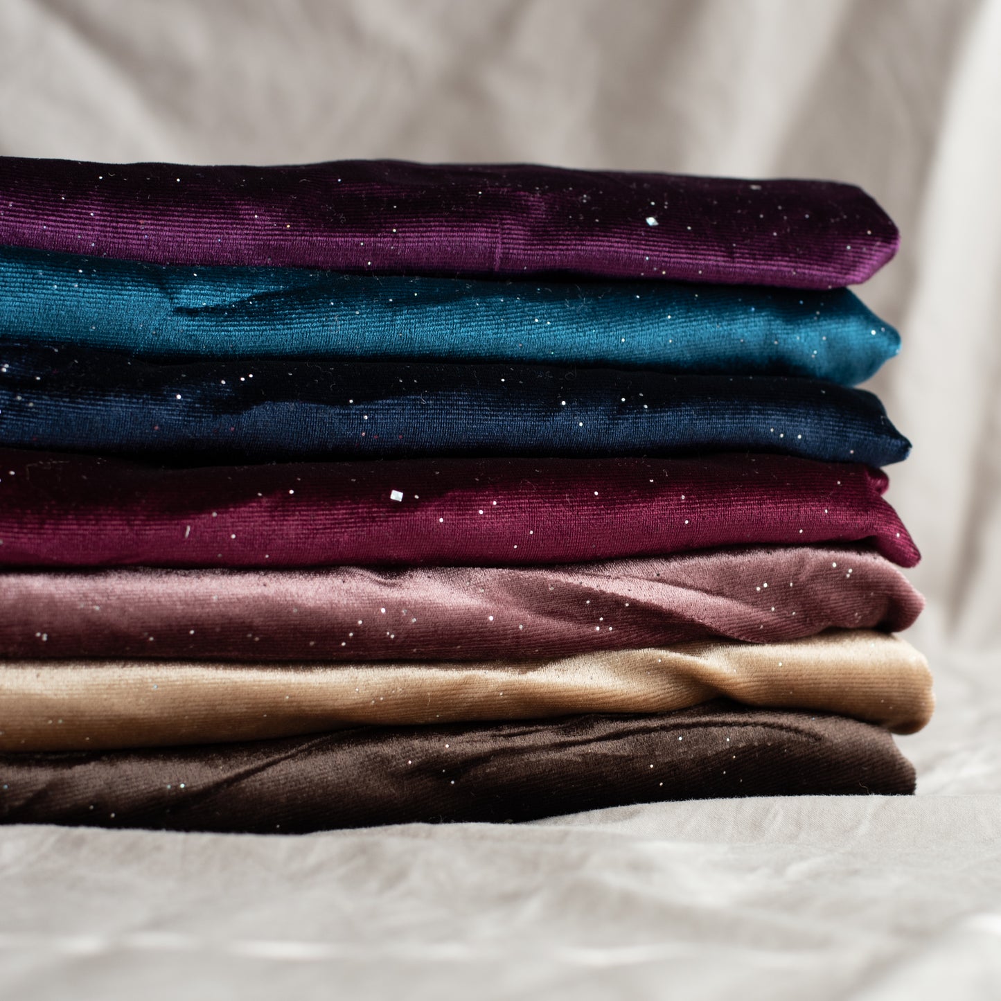 Glitter Stretch Velvet | Burgundy