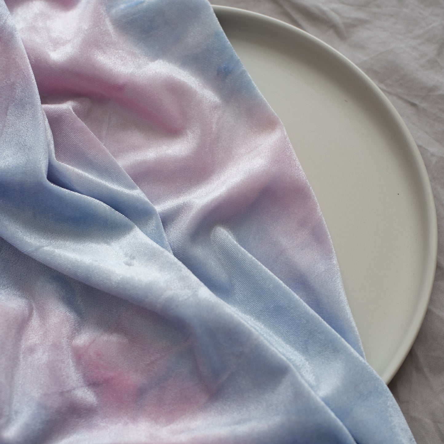 Tie Dye Stretch Velvet | Purple Pastel