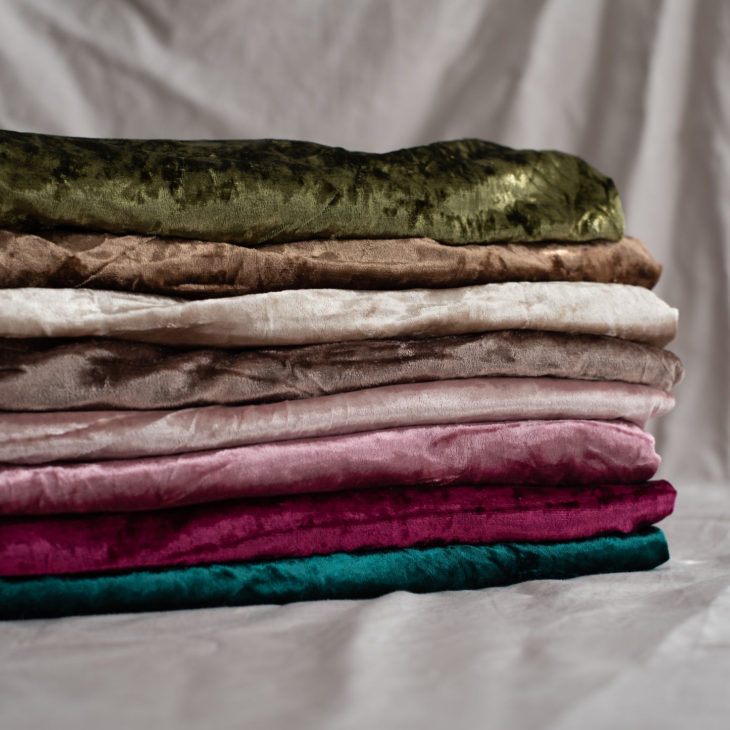 Crushed Stretch Velvet | Dark Taupe