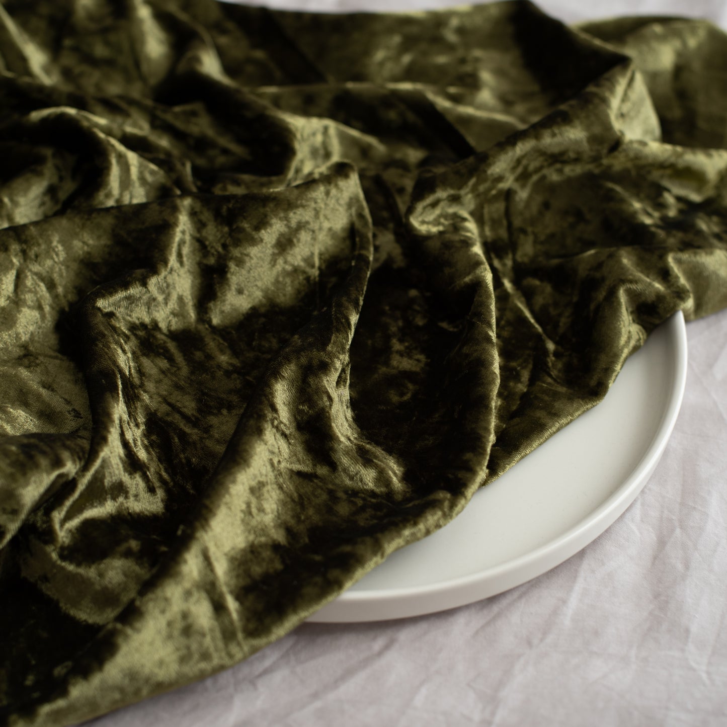 Crushed Stretch Velvet | Fern
