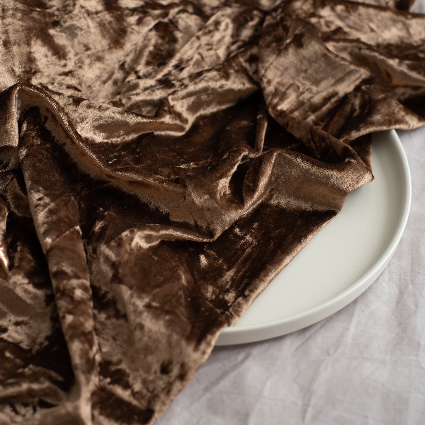 Crushed Stretch Velvet | Bronze