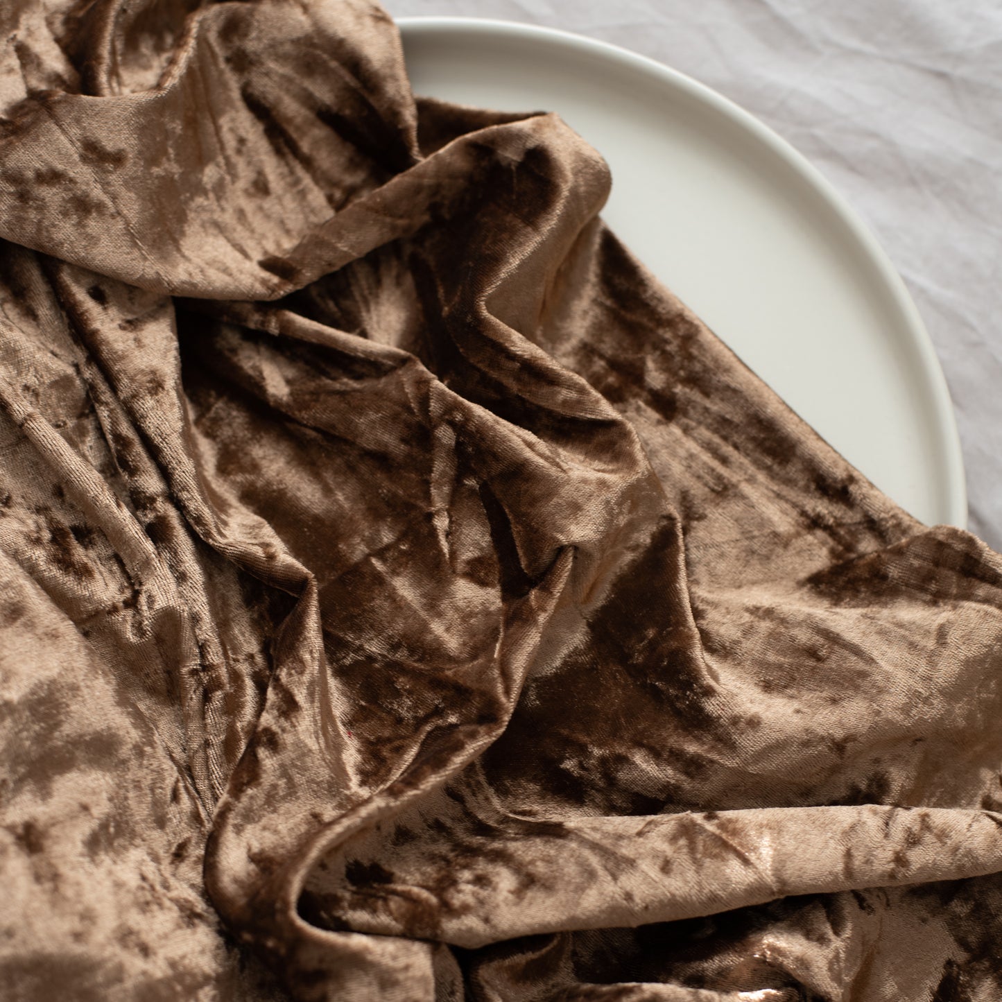 Crushed Stretch Velvet | Bronze