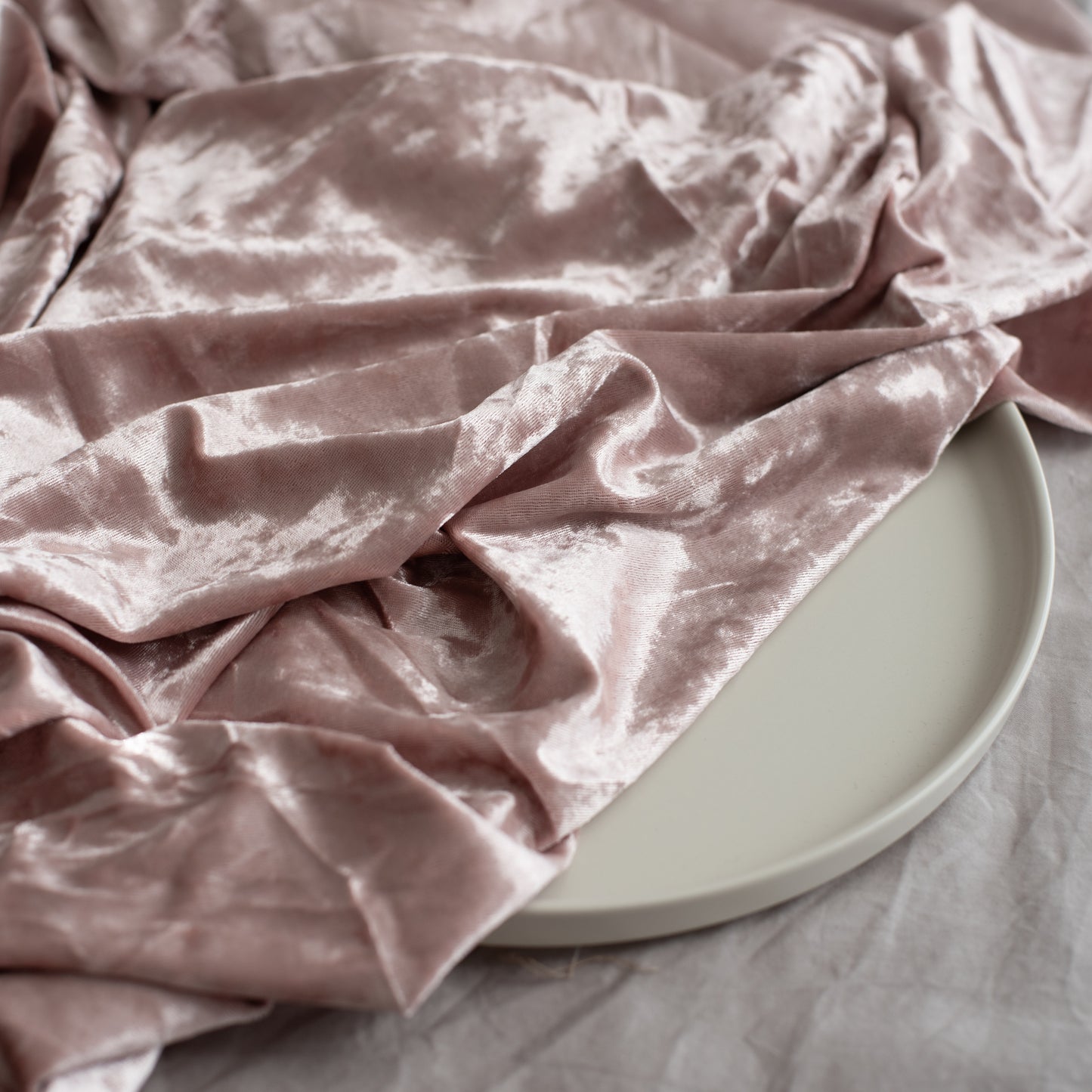 Crushed Stretch Velvet | Rose Quartz