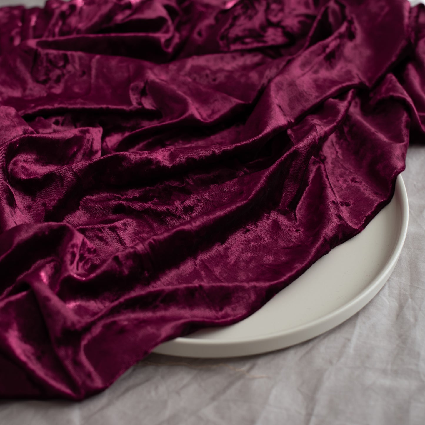 Crushed Stretch Velvet | Claret