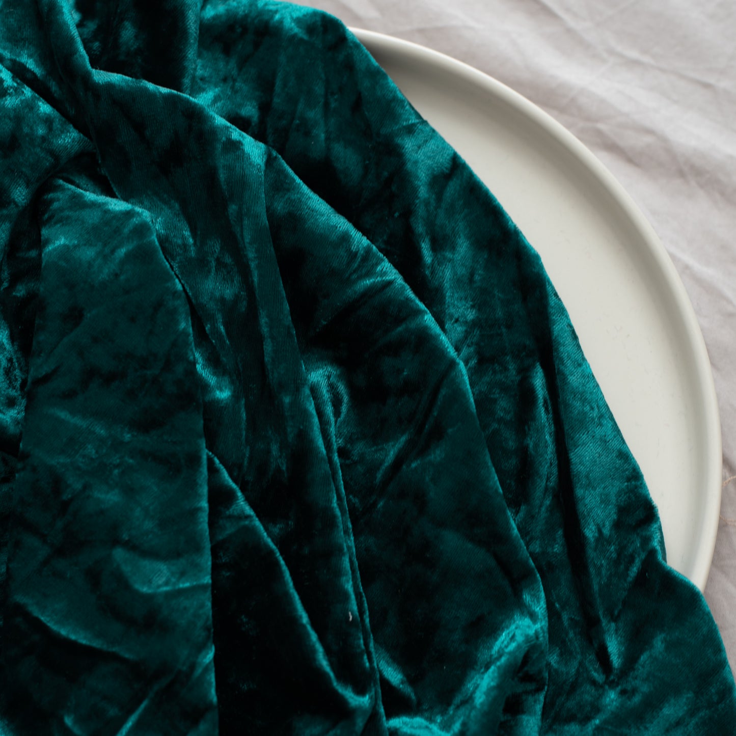 Crushed Stretch Velvet | Dark Teal