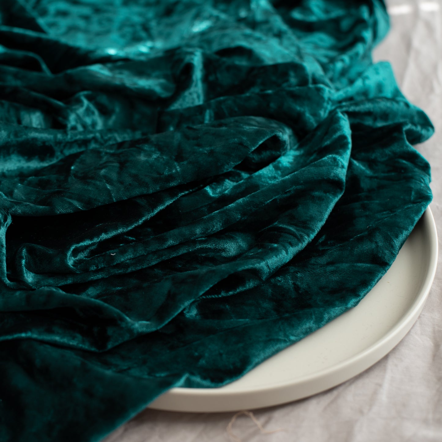 Crushed Stretch Velvet | Dark Teal