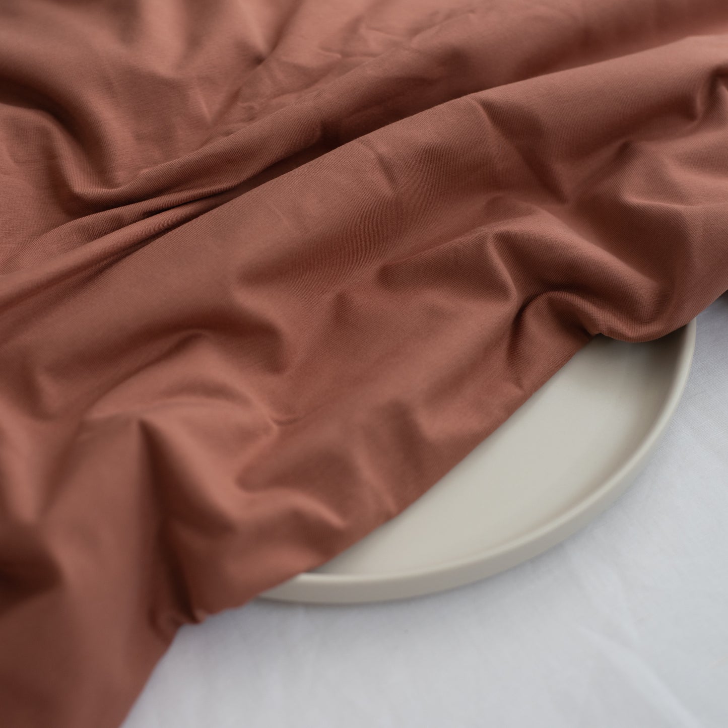 Cotton Lycra Jersey Knit | Red Ochre