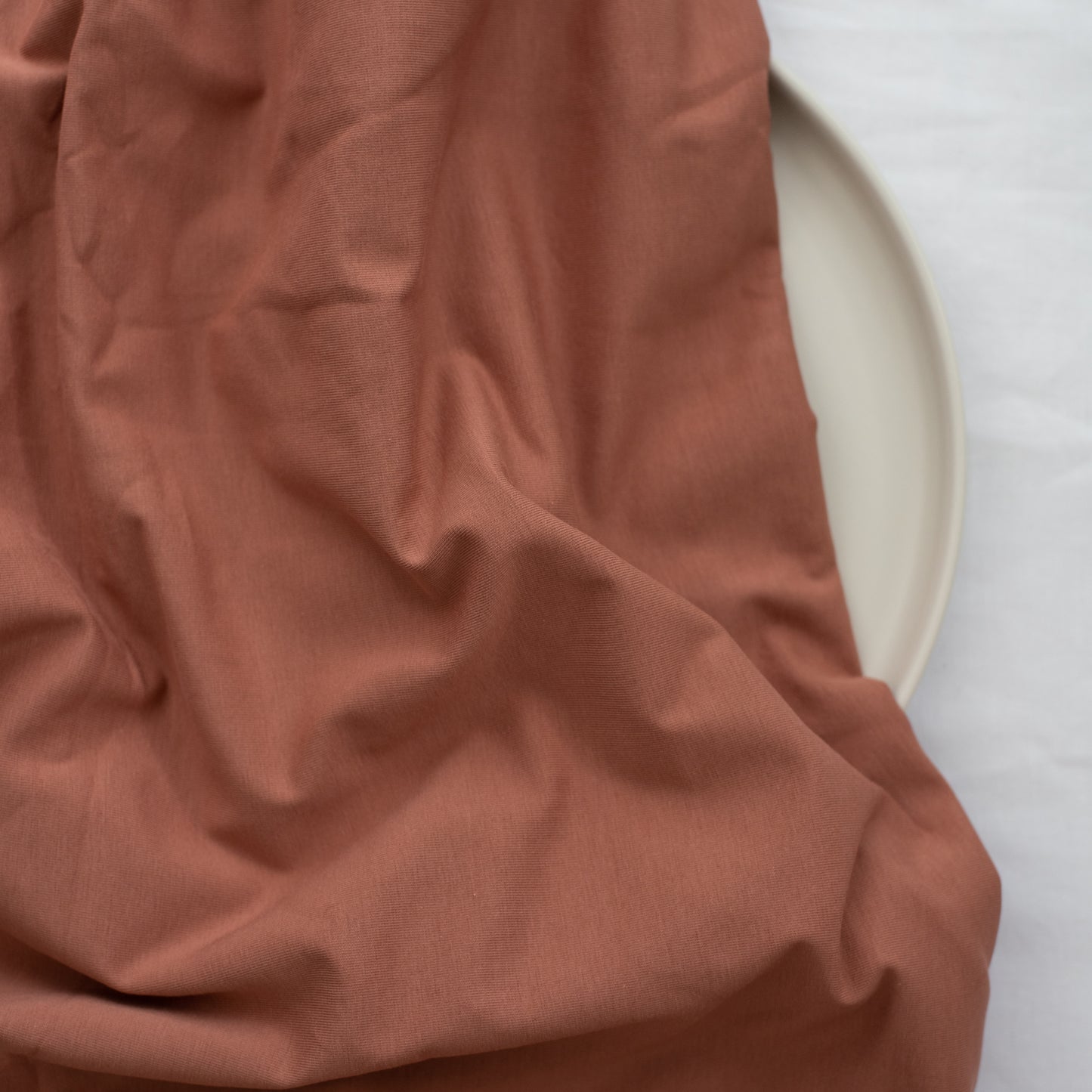 Cotton Lycra Jersey Knit | Red Ochre