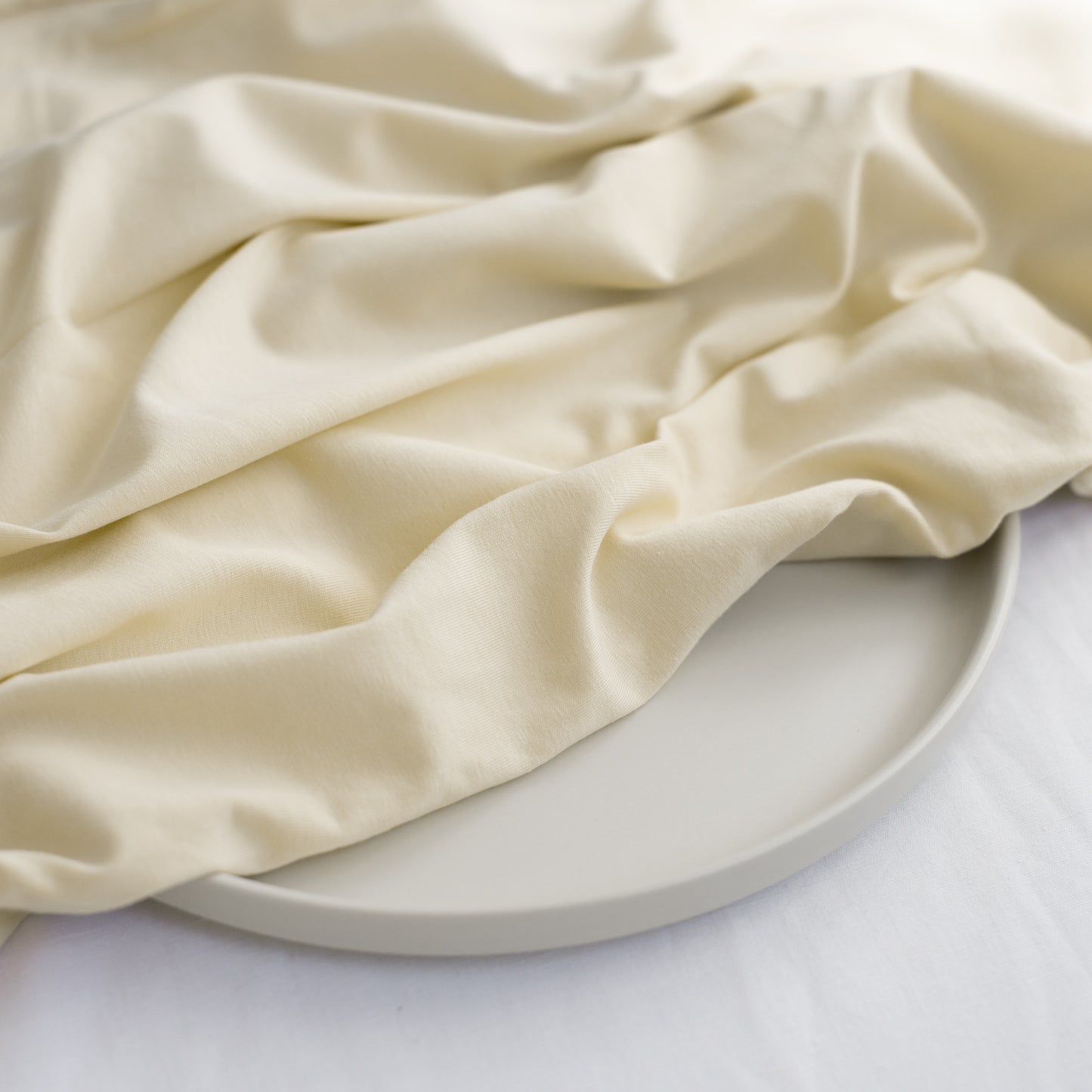 Cotton Lycra Jersey Knit | Buttercream