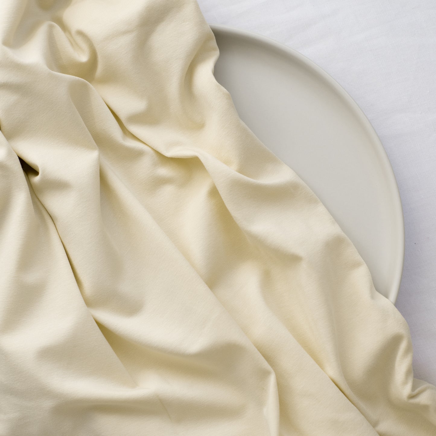 Cotton Lycra Jersey Knit | Buttercream