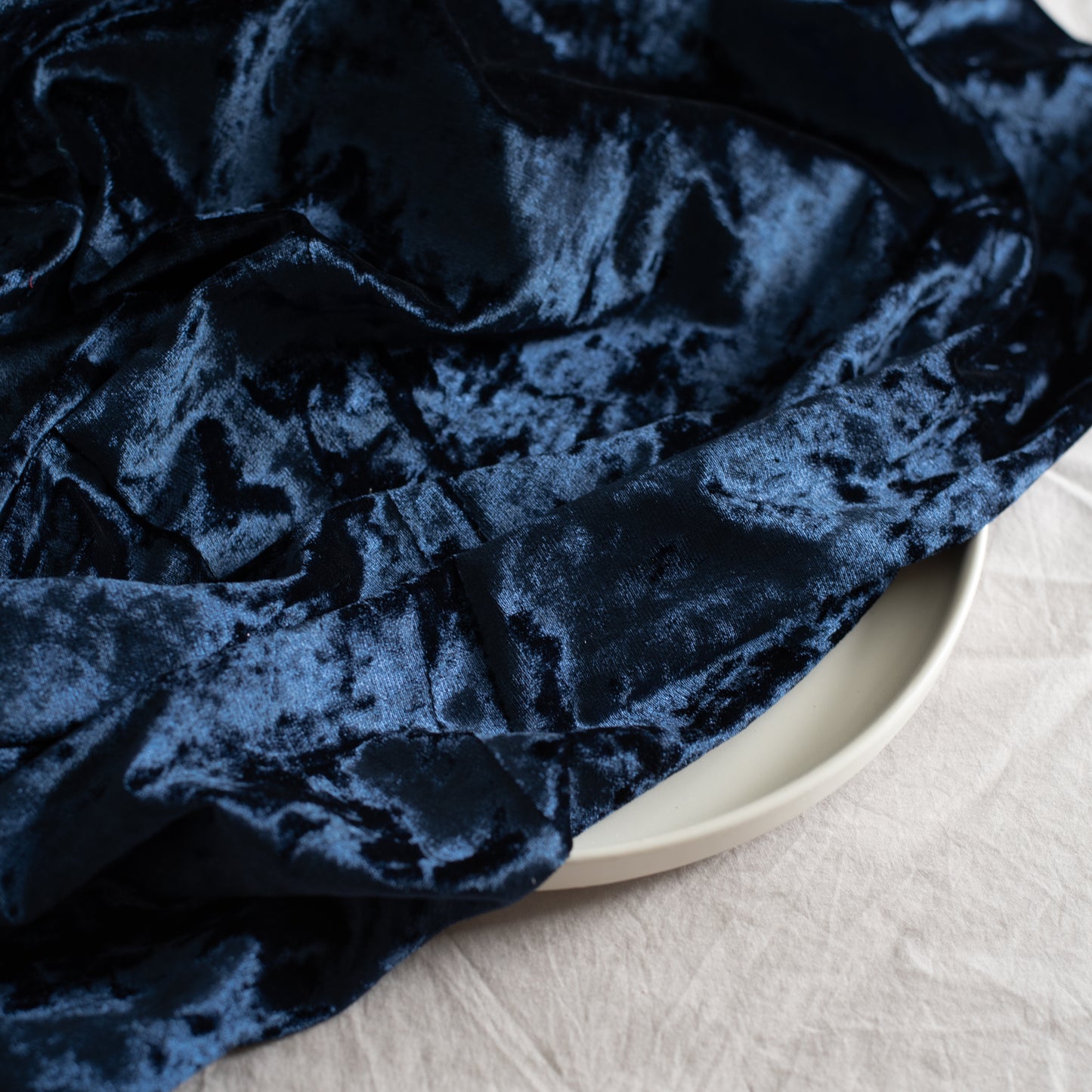 Crushed Stretch Velvet | Sapphire