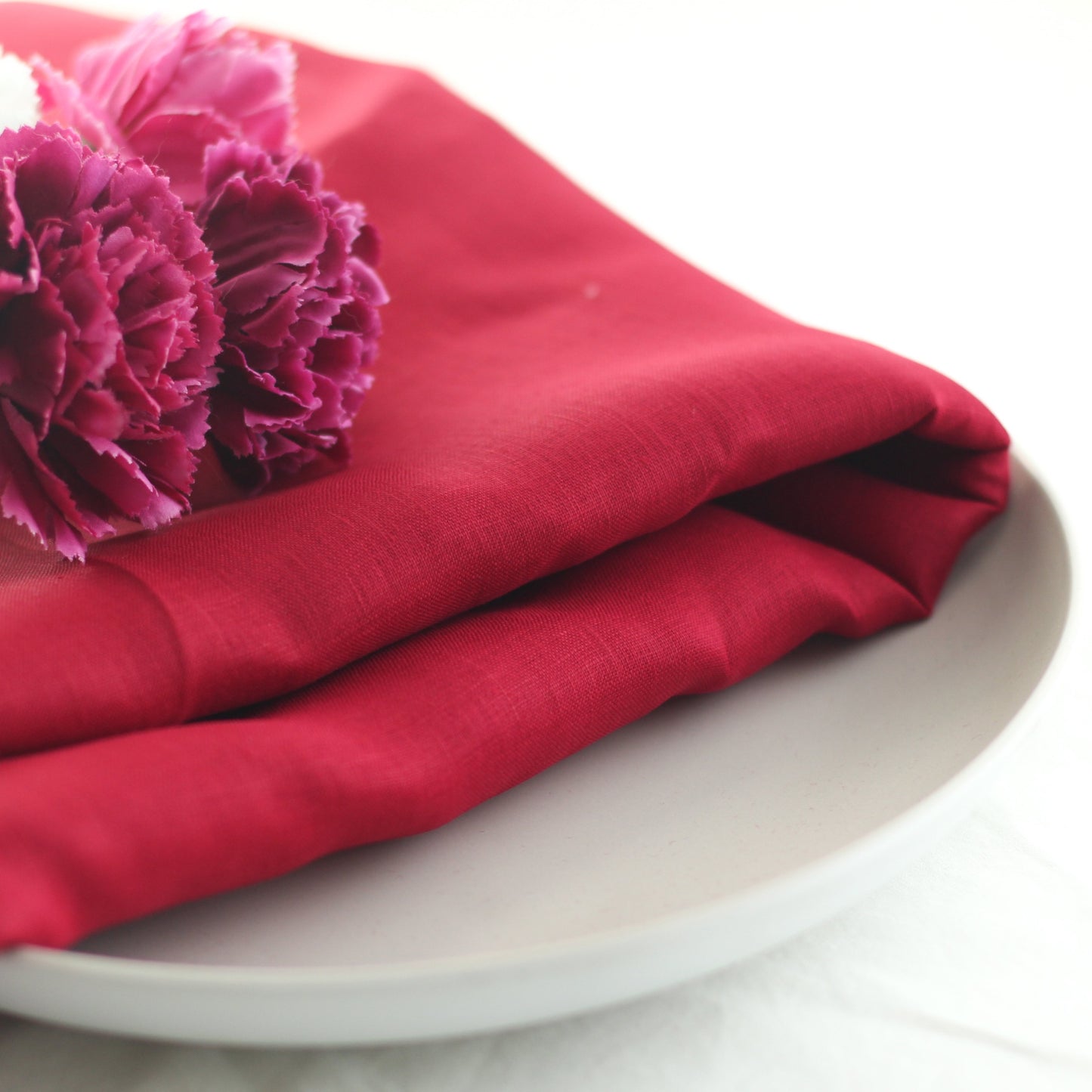 Pure Linen Fabric | Ruby Rose x 50cm