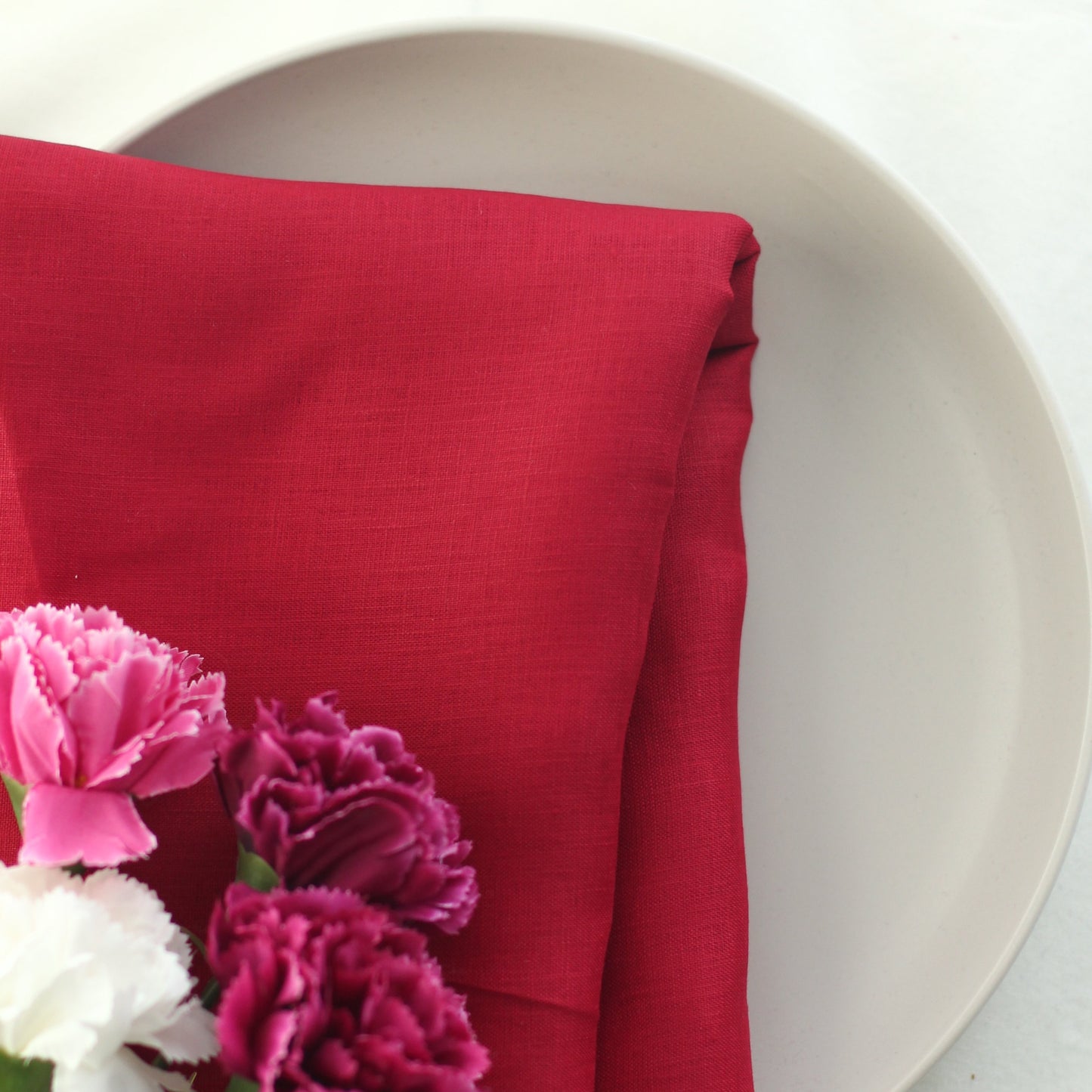 Pure Linen Fabric | Ruby Rose x 50cm