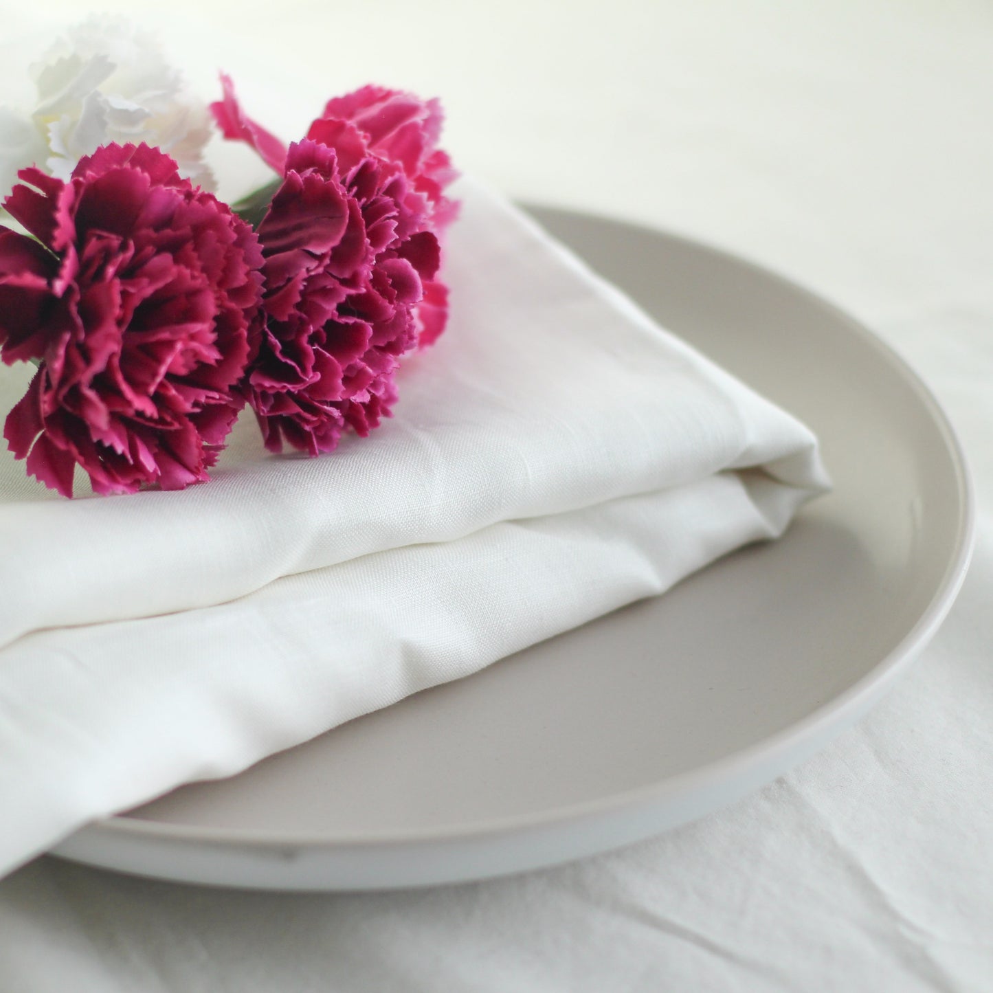 Pure Linen Fabric | Milk White