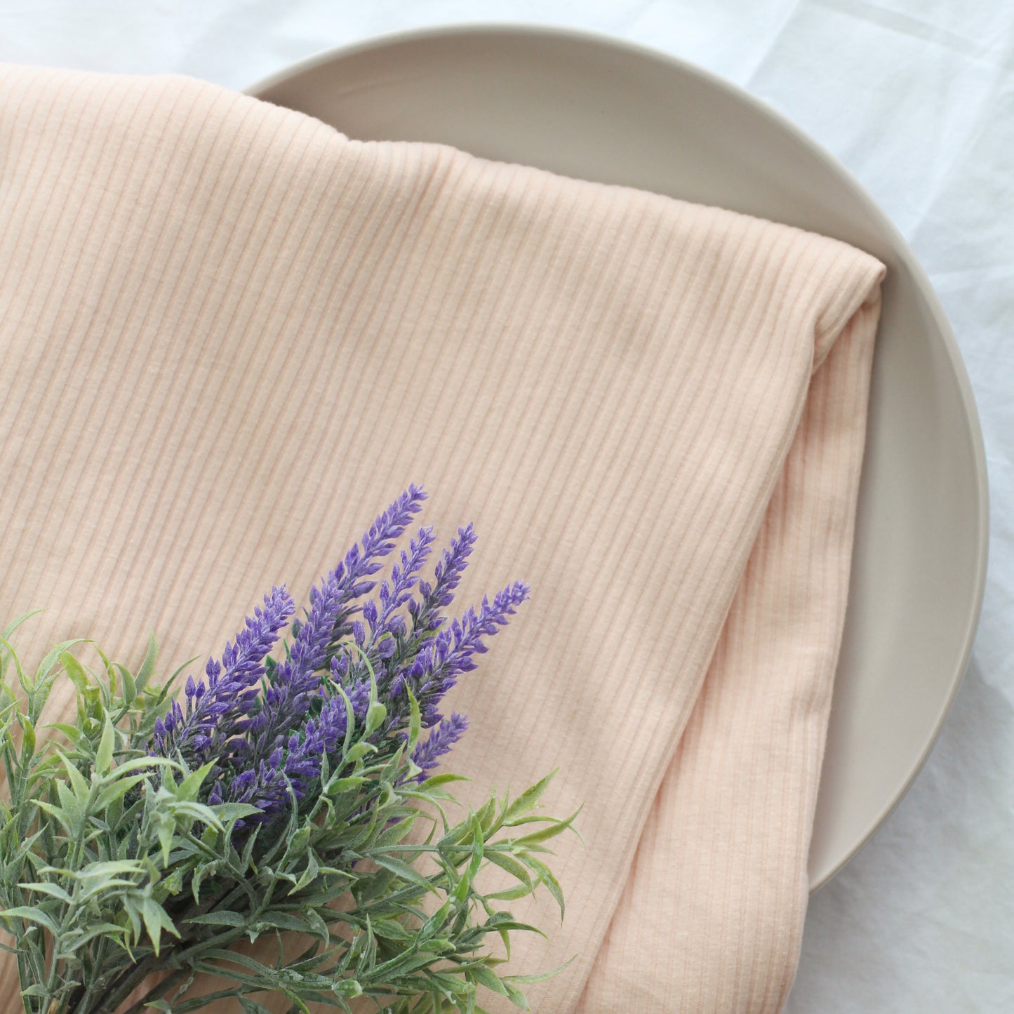 Ribbed 4*3 Knit | Peach 57cm
