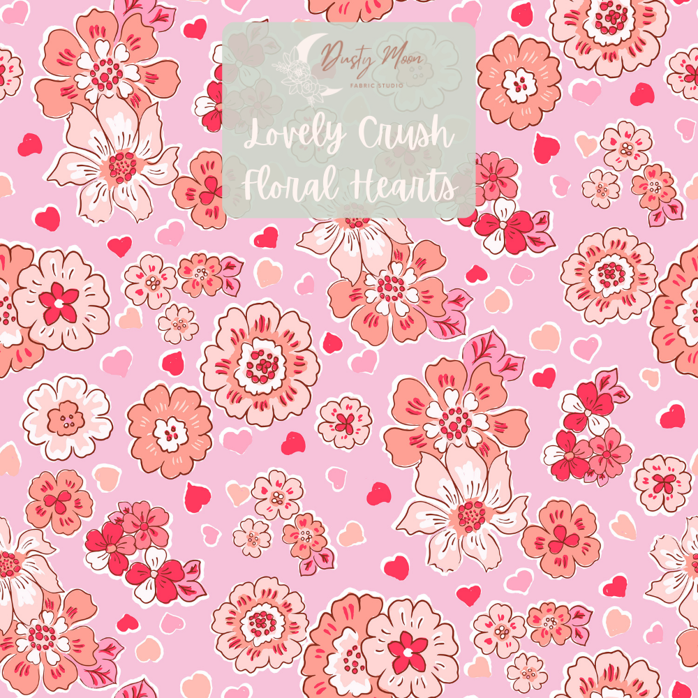 Lovely Crush Floral Hearts Pink | Pre Order 19th - 25th June