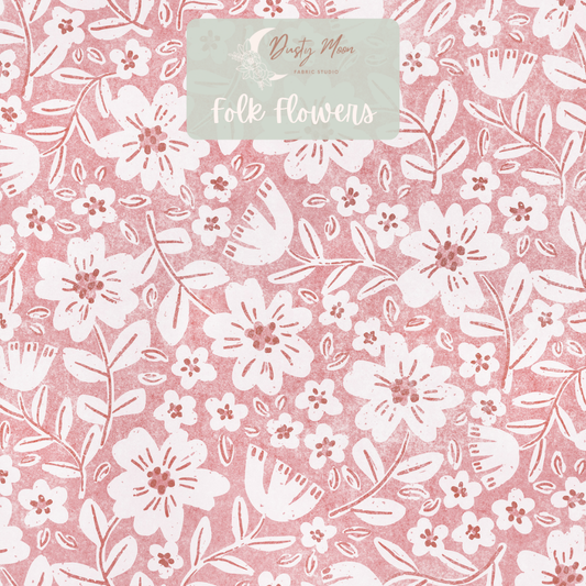 Folk Flowers Rosy Pink | Pre Order 6th - 13th May