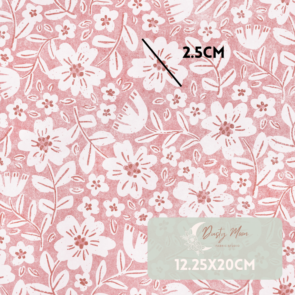 Folk Flowers Rosy Pink | Pre Order 19th - 25th June