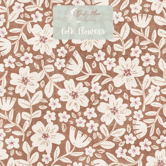 Folk Flowers Mocha | Pre Order 6th - 13th May