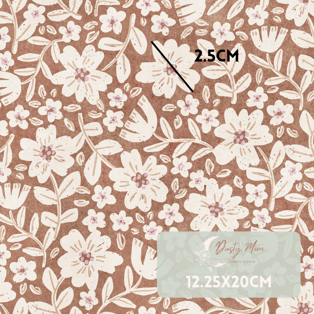Folk Flowers Mocha | Pre Order 6th - 13th May