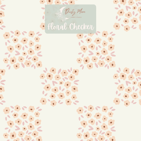 Floral Checkers Peach | Pre Order 6th - 13th May