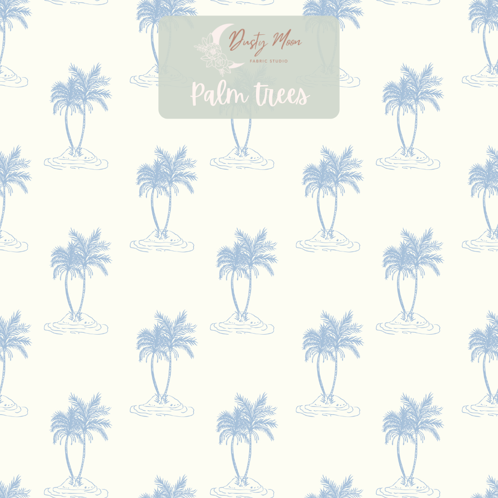 Palm Tress Cream Sky Blue | Retail