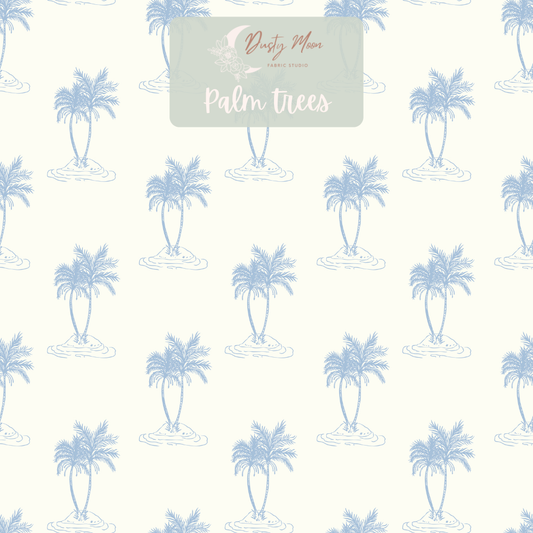 Palm Tress Cream Sky Blue | Retail