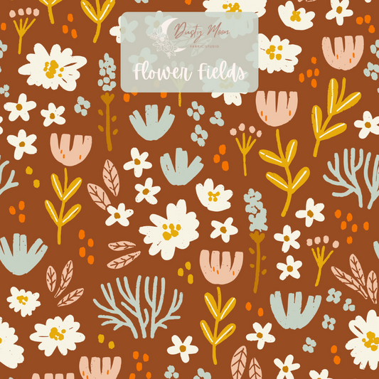 Flower Fields Brown | Pre Order 6th - 13th May