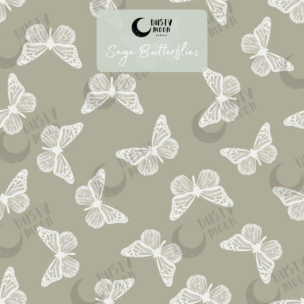 Sage Butterflies Woven | Retail