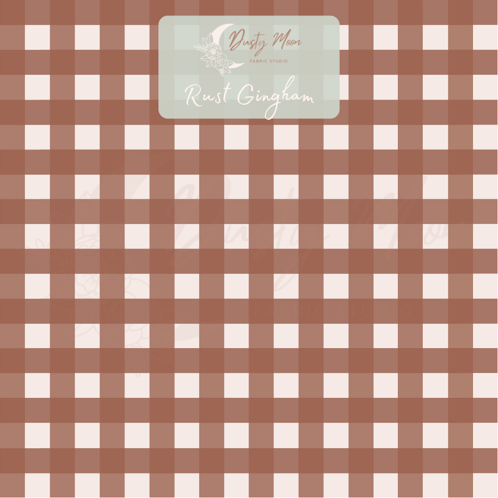 Rust Gingham Cotton Woven | Retail