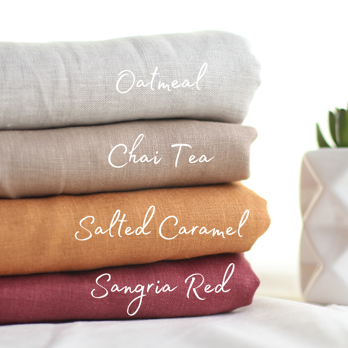 Stone Washed Pure Linen | Salted Caramel
