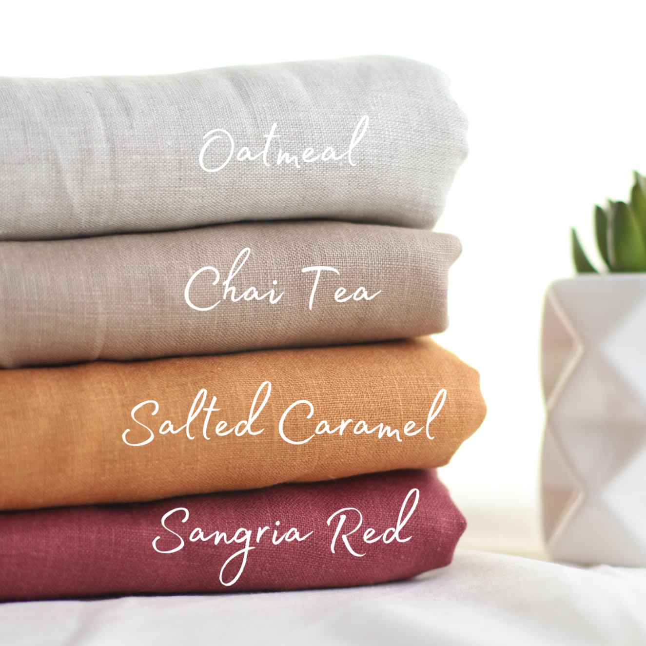 Stone Washed Pure Linen | Oatmeal