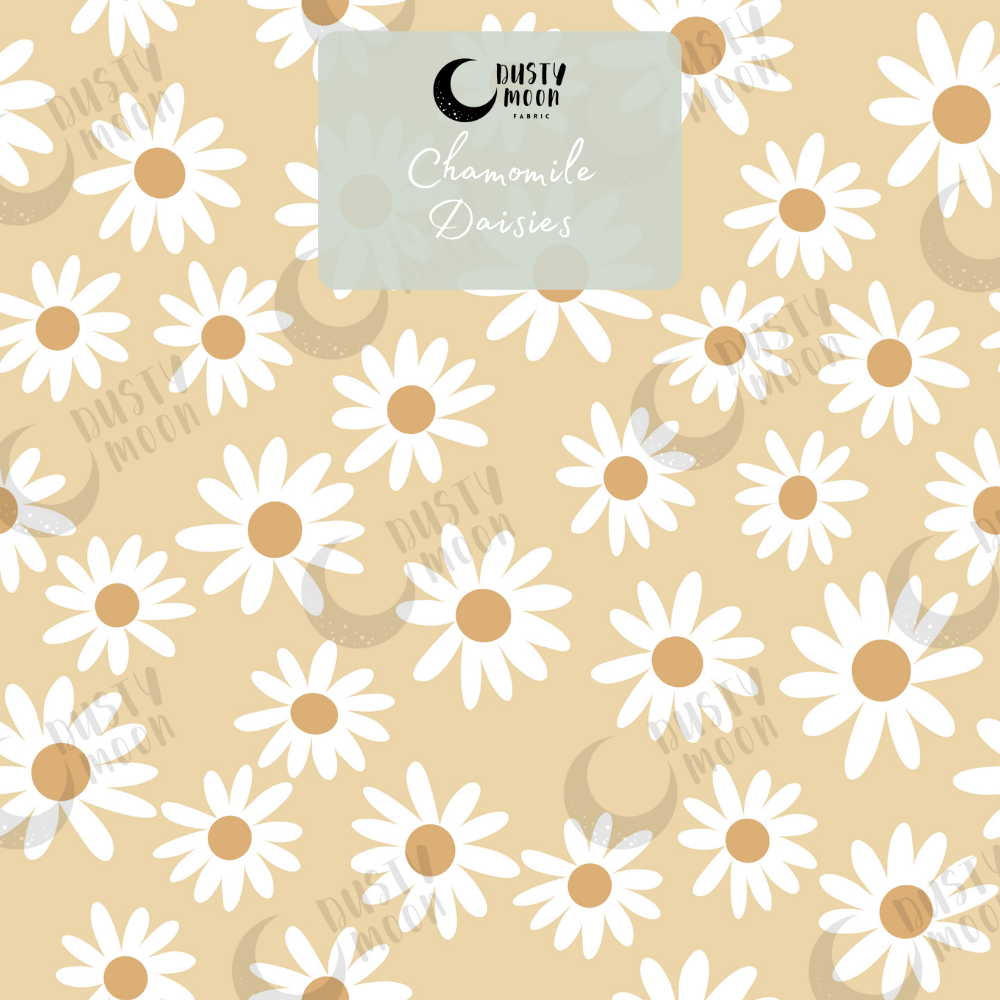 Chamomile Daisies Cotton Linen Blend | Retail