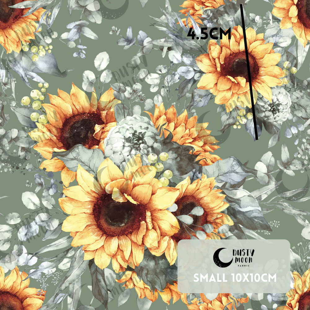 Sunflower Blooms Sage Woven | Retail