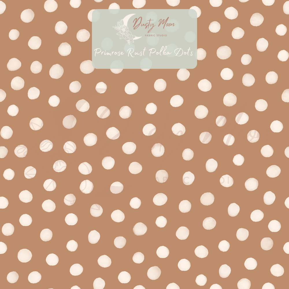 Primrose Rust Polka Dots Cotton Woven | Retail