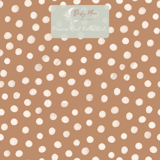 Primrose Rust Polka Dots Cotton Woven | Retail