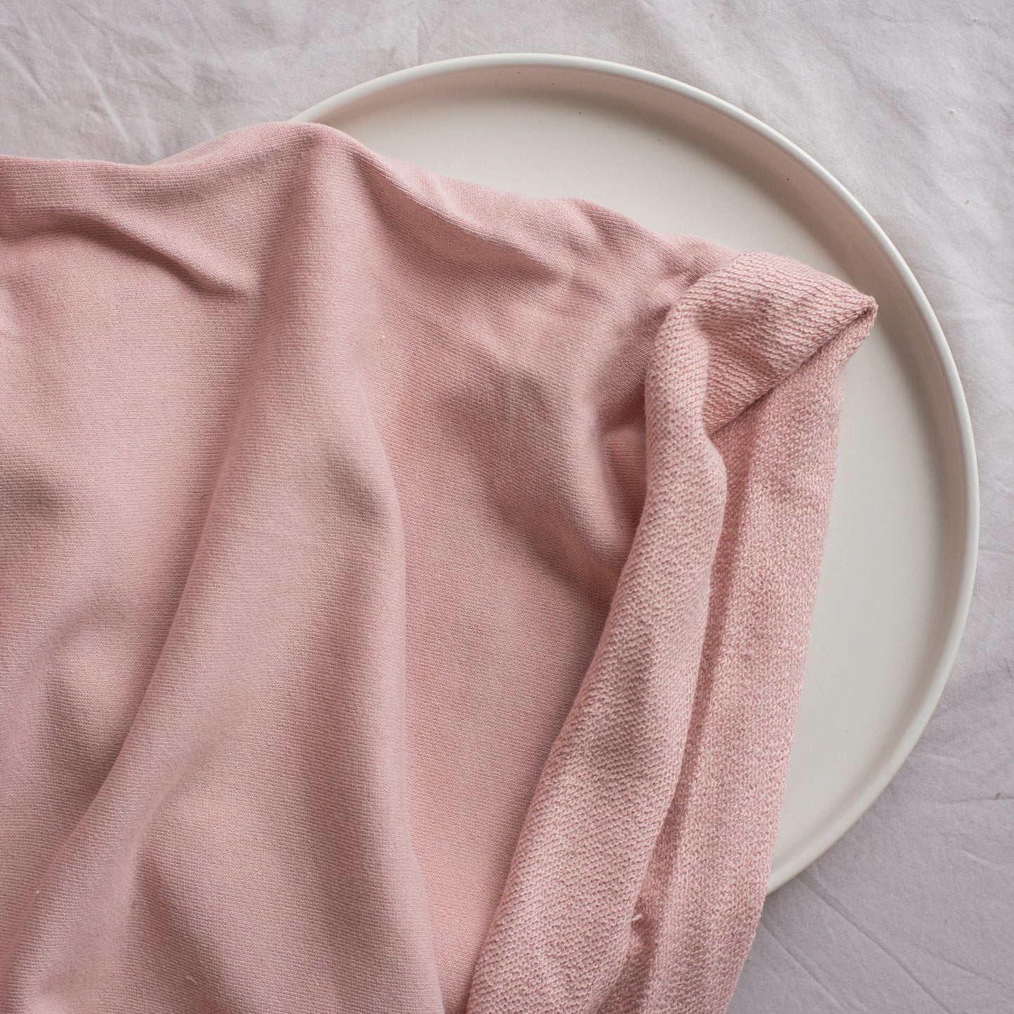 French Terry 100% Cotton Knit | Cloud Pink