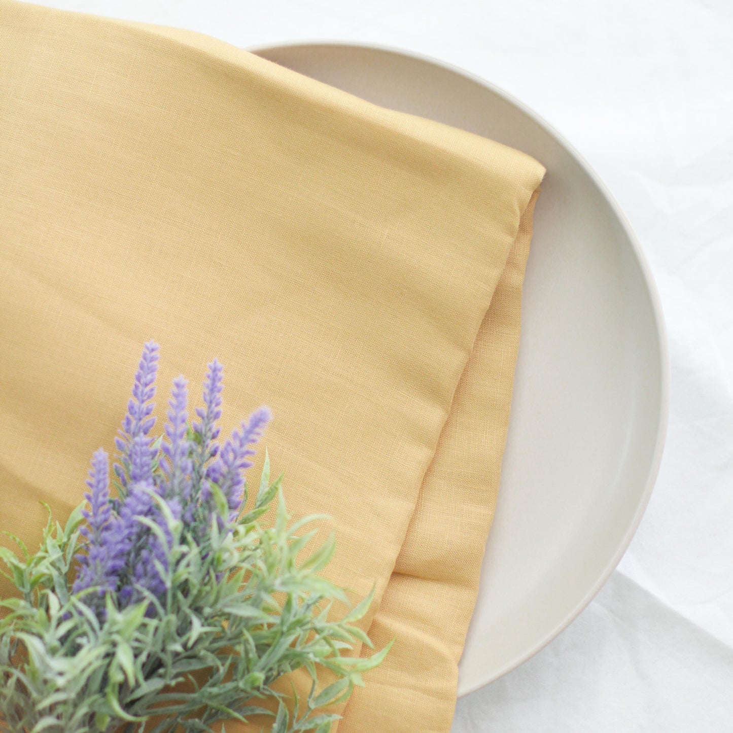 Pure Linen Fabric | Daffodil x 50cm
